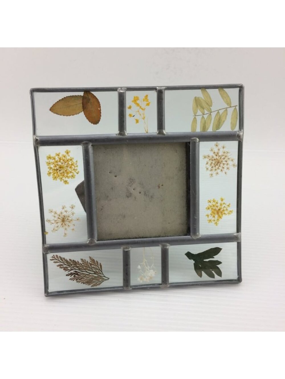 Cottagecore Botanical Stained Glass Photo Frame 5x5 Boho